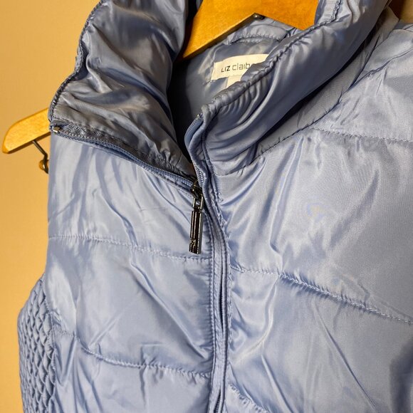 Bright Sky Blue Liz Claiborne Winter Weekend Puffer Vest - Picture 4 of 7
